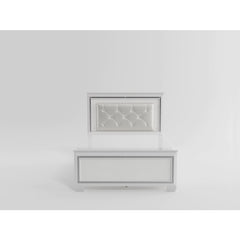 Allura Silver Led Lighting Full Bed - Ornate Home