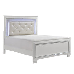 Allura Silver Led Lighting Full Bed - Ornate Home