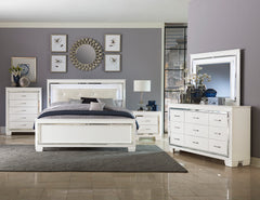 Allura Silver Led Lighting Full Bed - Ornate Home