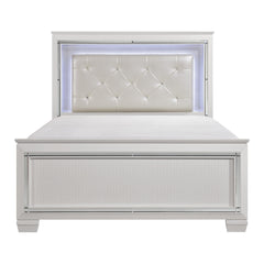 Allura Silver Led Lighting Full Bed - Ornate Home