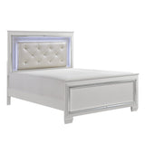 Allura Silver Led Lighting Full Bed - Ornate Home
