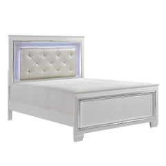 Allura Silver Led Lighting Full Bed - Ornate Home