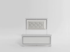 Allura Silver Led Lighting Full Bed - Ornate Home