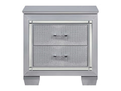 Allura Silver Nightstand - Ornate Home