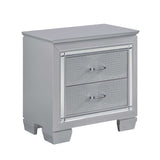 Allura Silver Nightstand - Ornate Home