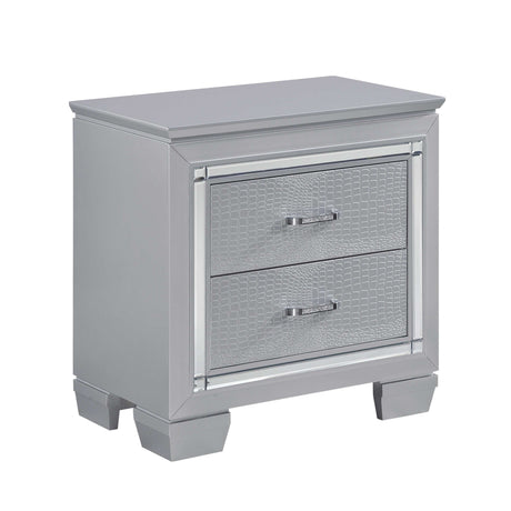 Allura Silver Nightstand - Ornate Home