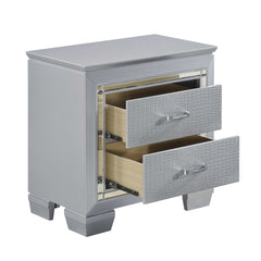 Allura Silver Nightstand - Ornate Home