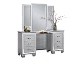 Allura Silver Vanity Dresser with Mirror - Ornate Home