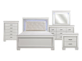 Allura White 5-Piece Queen Bedroom Set - Ornate Home
