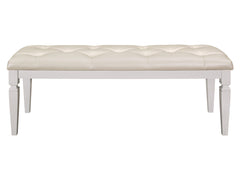 Allura White Bedroom Bench - Ornate Home