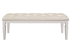 Allura White Bedroom Bench - Ornate Home