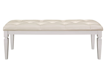 Allura White Bedroom Bench - Ornate Home