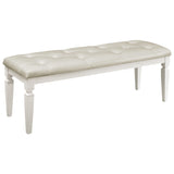 Allura White Bedroom Bench - Ornate Home