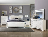 Allura White California King Bed - Ornate Home