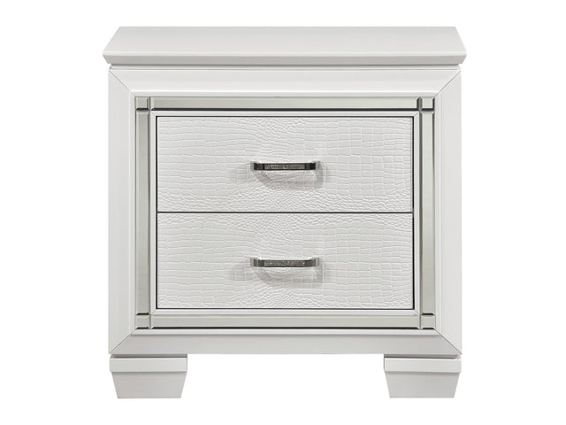 Allura White Nightstand - Ornate Home