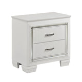 Allura White Nightstand - Ornate Home