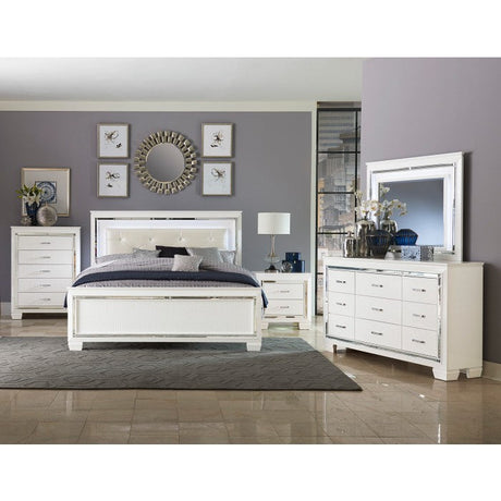 Allura White Nightstand - Ornate Home