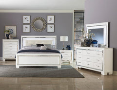 Allura White Queen Bed - Ornate Home