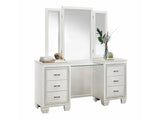 Allura White Vanity Dresser with Mirror - Ornate Home
