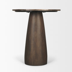 Allyson Cappuccino/Dark Brown 32" Round Pedestal Dining Table - Ornate Home