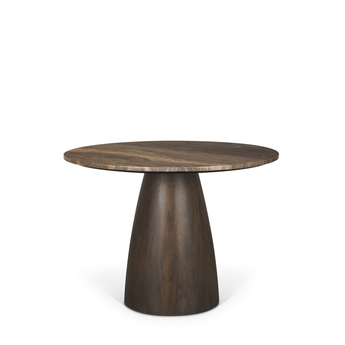 Allyson Cappuccino/Dark Brown 42" Round Pedestal Dining Table - Ornate Home