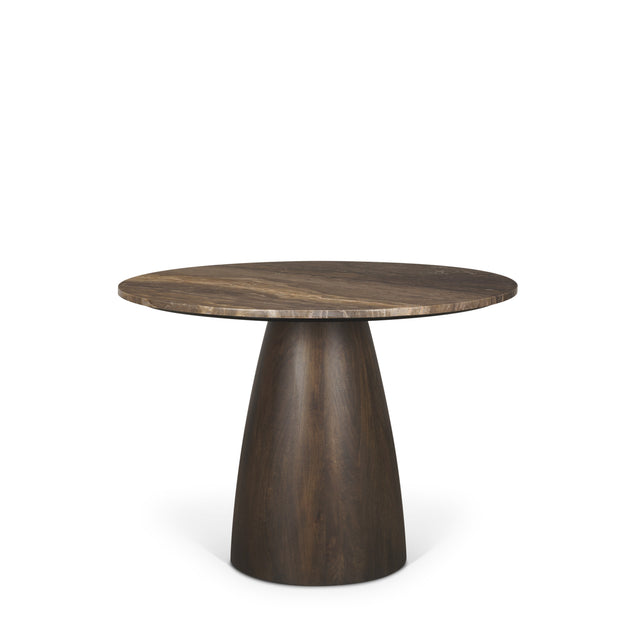 Allyson Cappuccino/Dark Brown 42" Round Pedestal Dining Table - Ornate Home