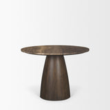 Allyson Cappuccino/Dark Brown 42" Round Pedestal Dining Table - Ornate Home