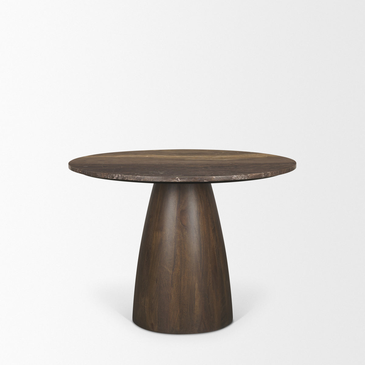 Allyson Cappuccino/Dark Brown 42" Round Pedestal Dining Table - Ornate Home