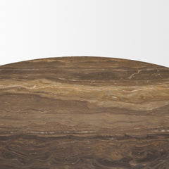 Allyson Cappuccino/Dark Brown 42" Round Pedestal Dining Table - Ornate Home