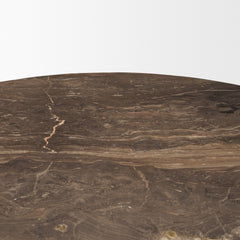 Allyson Cappuccino/Dark Brown 54" Round Pedestal Dining Table - Ornate Home