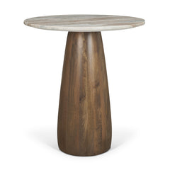 Allyson Pink/Brown 32" Round Pedestal Dining Table