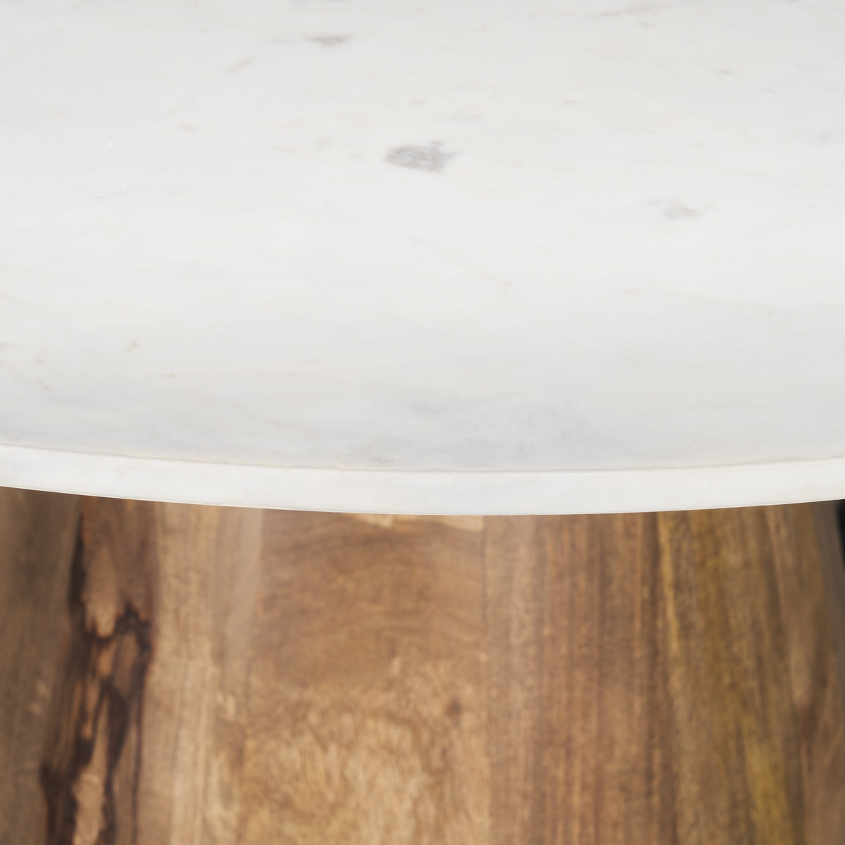 Allyson White/Brown 48" Round Pedestal Dining Table - Ornate Home