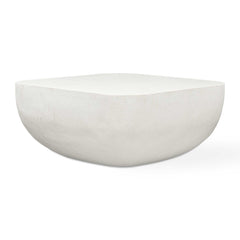 Alma White Concrete Outdoor Coffee Table - Ornate Home