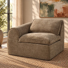 Almano Brown Modular - Left Facing Arm Chair - Ornate Home