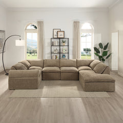 Almano Brown Modular - Left Facing Arm Chair - Ornate Home