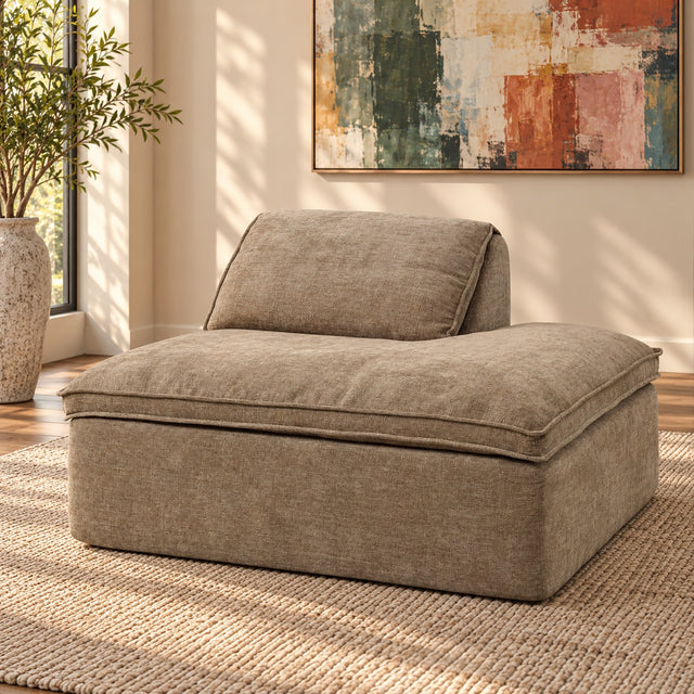 Almano Brown Modular - Right Facing Chaise