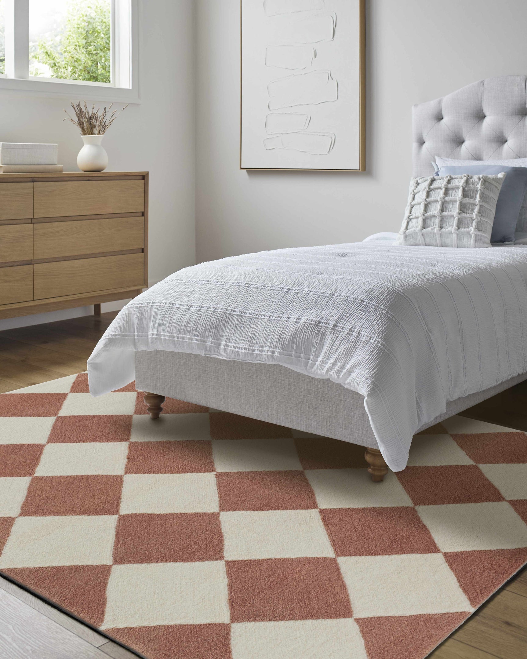 Almeda Diamond Washable Wool Rug - Ornate Home