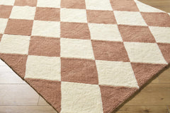 Almeda Diamond Washable Wool Rug - Ornate Home