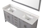Almeria White/Gray Vanity Set - Ornate Home