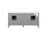 Almeria White/Gray Vanity Set - Ornate Home