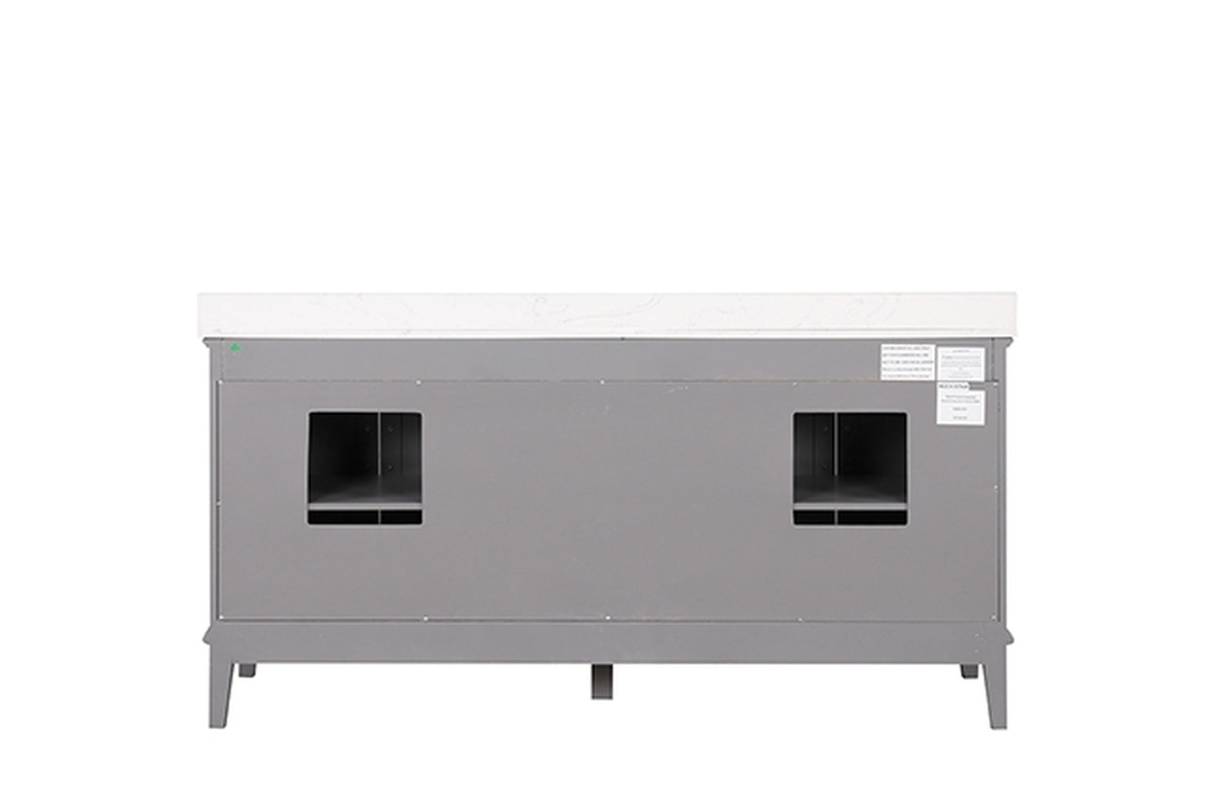 Almeria White/Gray Vanity Set - Ornate Home