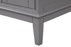 Almeria White/Gray Vanity Set w/ Mirror - Ornate Home