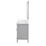 Almeria White/Gray Vanity Set w/ Mirror - Ornate Home