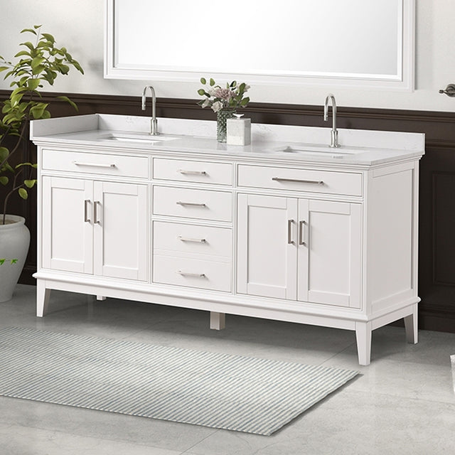 Almeria White Vanity Set - Ornate Home