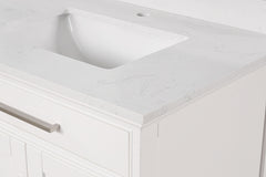 Almeria White Vanity Set w/ Mirror - Ornate Home