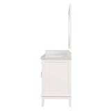Almeria White Vanity Set w/ Mirror - Ornate Home