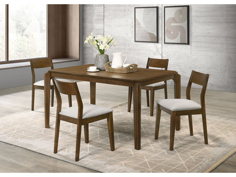 Almonte Dark Brown 5-piece Dining Room Set - Ornate Home