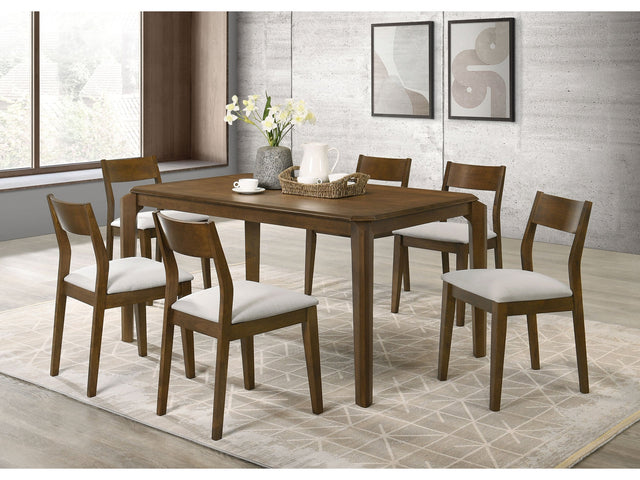 Almonte Dark Brown 7-piece Dining Room Set - Ornate Home