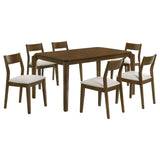 Almonte Dark Brown 7-piece Dining Room Set - Ornate Home