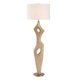 Almyra Brown/Woodtone Solid Wood Floor Lamp - Ornate Home
